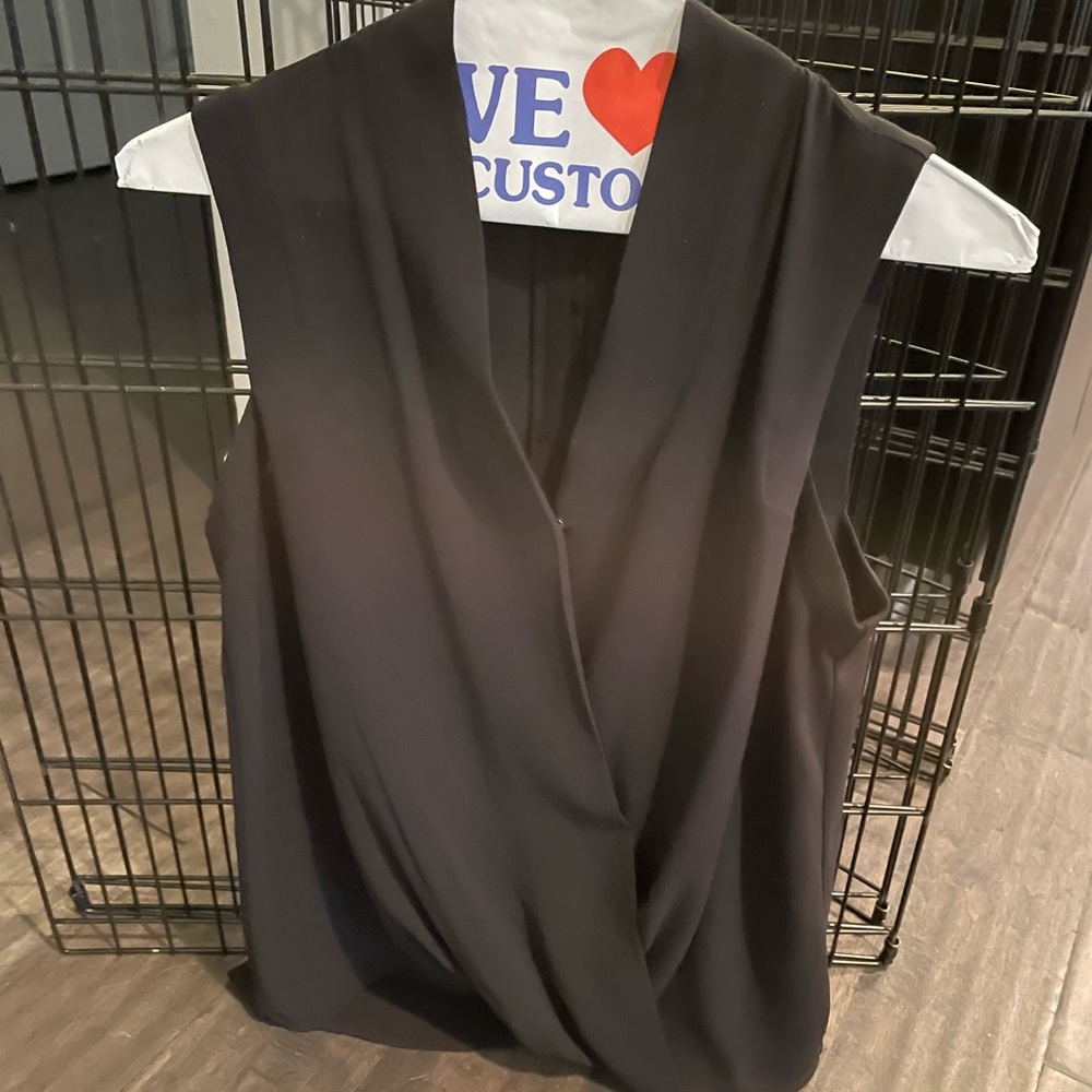 Black Surplice Blouse Size XS Ro and De